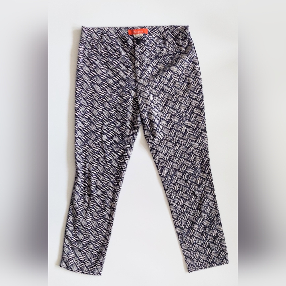 Anthropologie Cartonnier Charlie Trouser Ankle Pants Blue Block Size 4